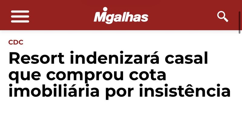 Capa da matéria no Migalhas